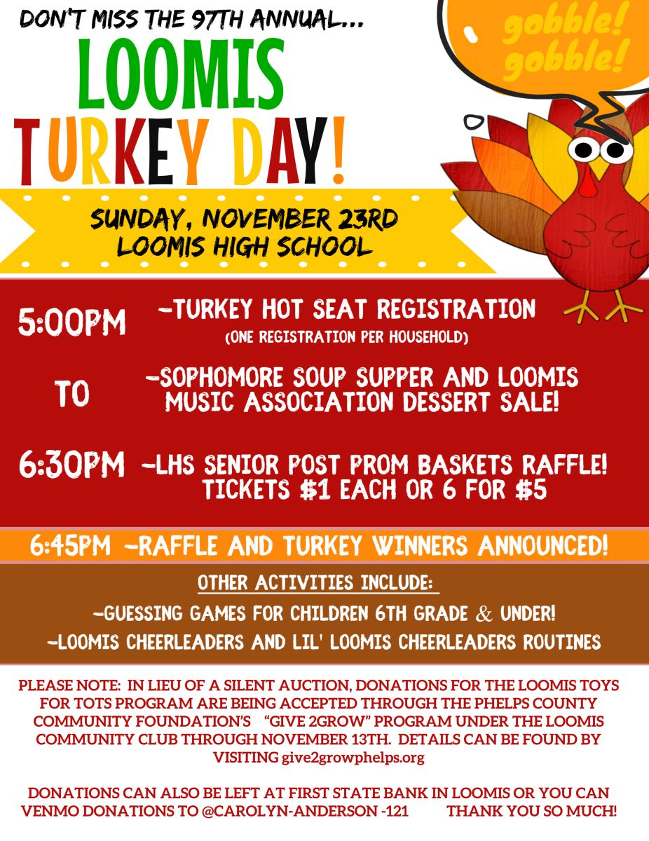 Loomis Turkey Day-November 23rd