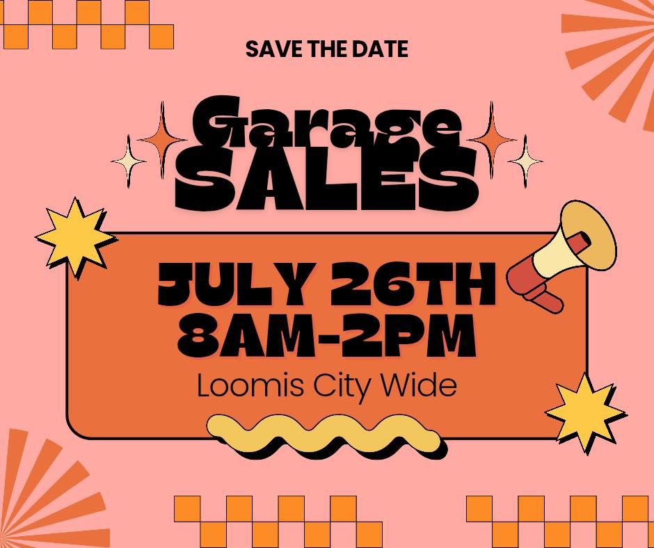 Community-Wide Garage Sales on Saturday, July 26th